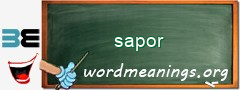 WordMeaning blackboard for sapor